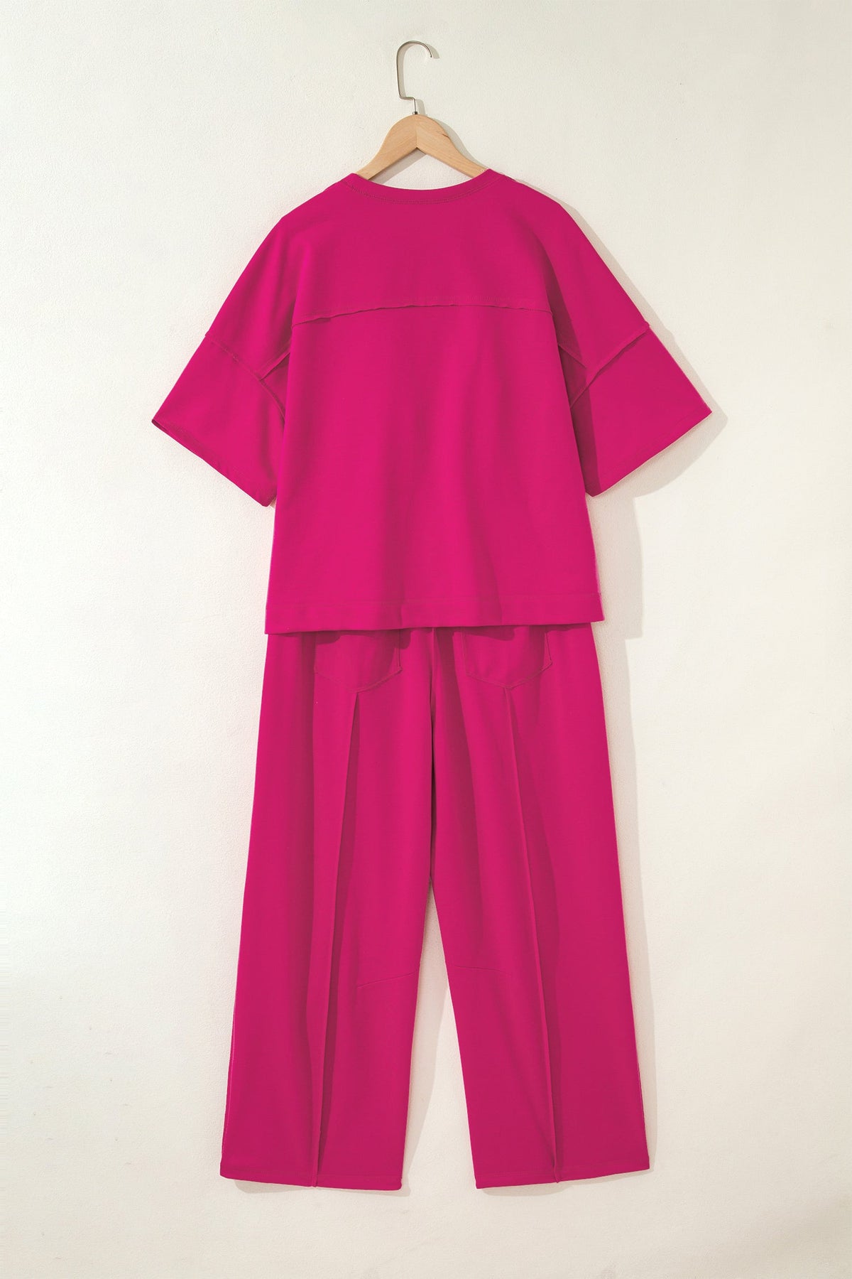 Women's Drop Shoulder Boxy Tee and Barrel Pants Set