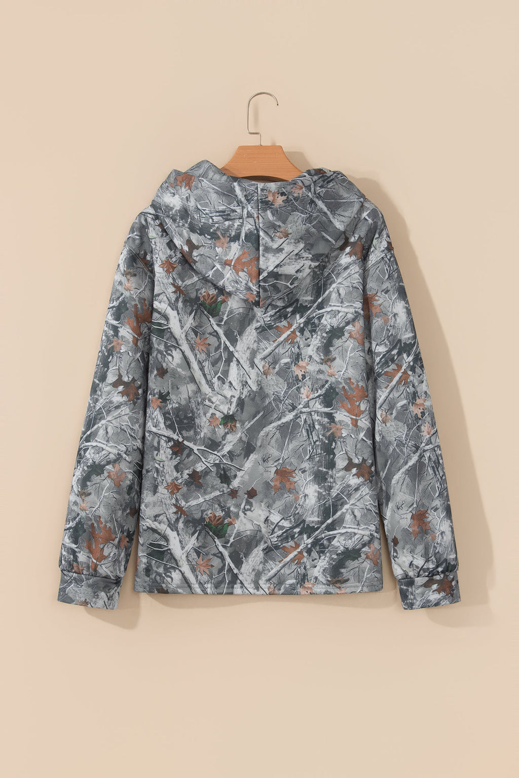 JESUS LOVES YOU Woodland Camo Letter Print Hoodie