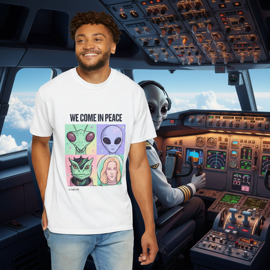 We Come in Peace - Alien Portraits Graphic T-Shirt