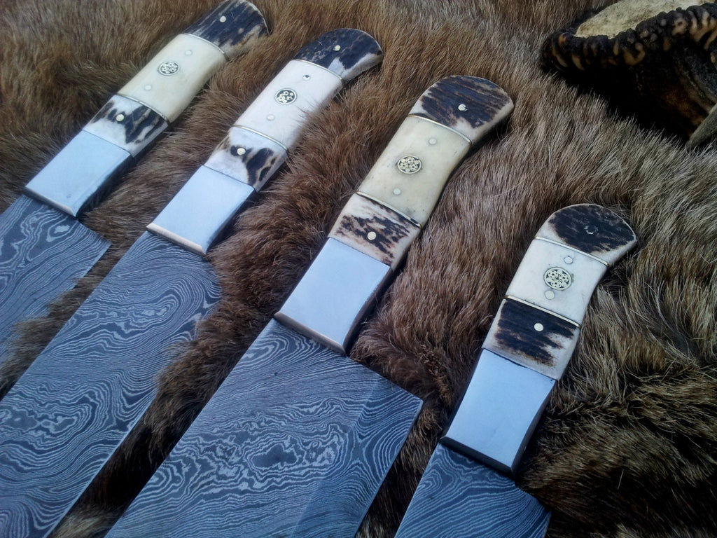 Damascus Kitchen Knives Set