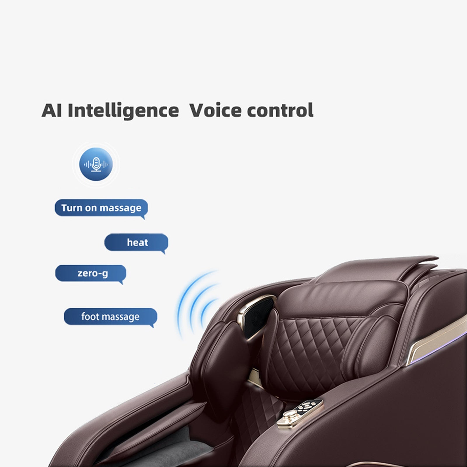'Luxury Meets Technology! Zero Gravity Massage Chair with SL-Track, Shiatsu, Heated Back & Calves, Foot Rollers, Built-in Speakers & Smart LCD Control – Elevate Your Home or Office Comfort!'
