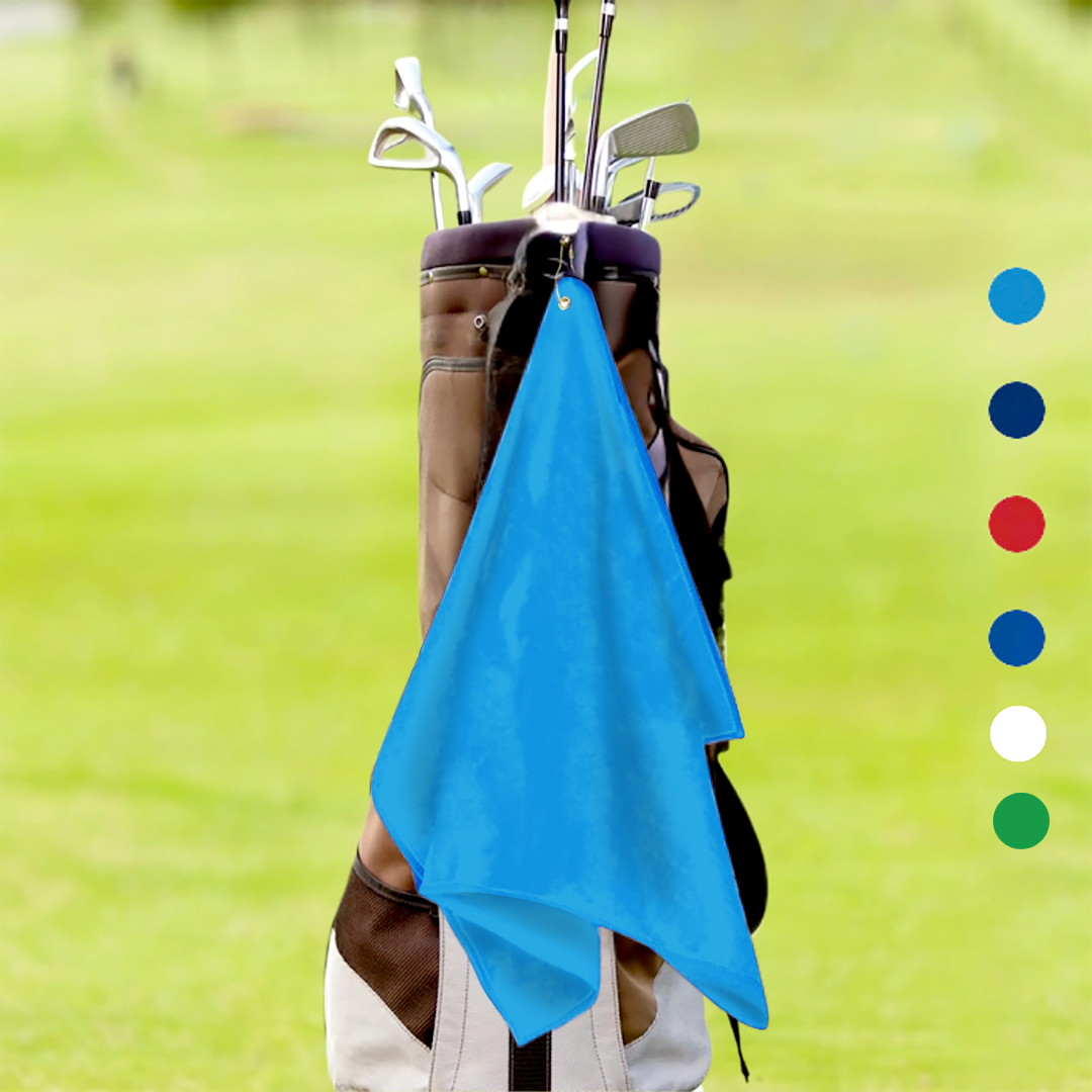 Large Terry Velour Golf Towel: Center Grommet & Hook