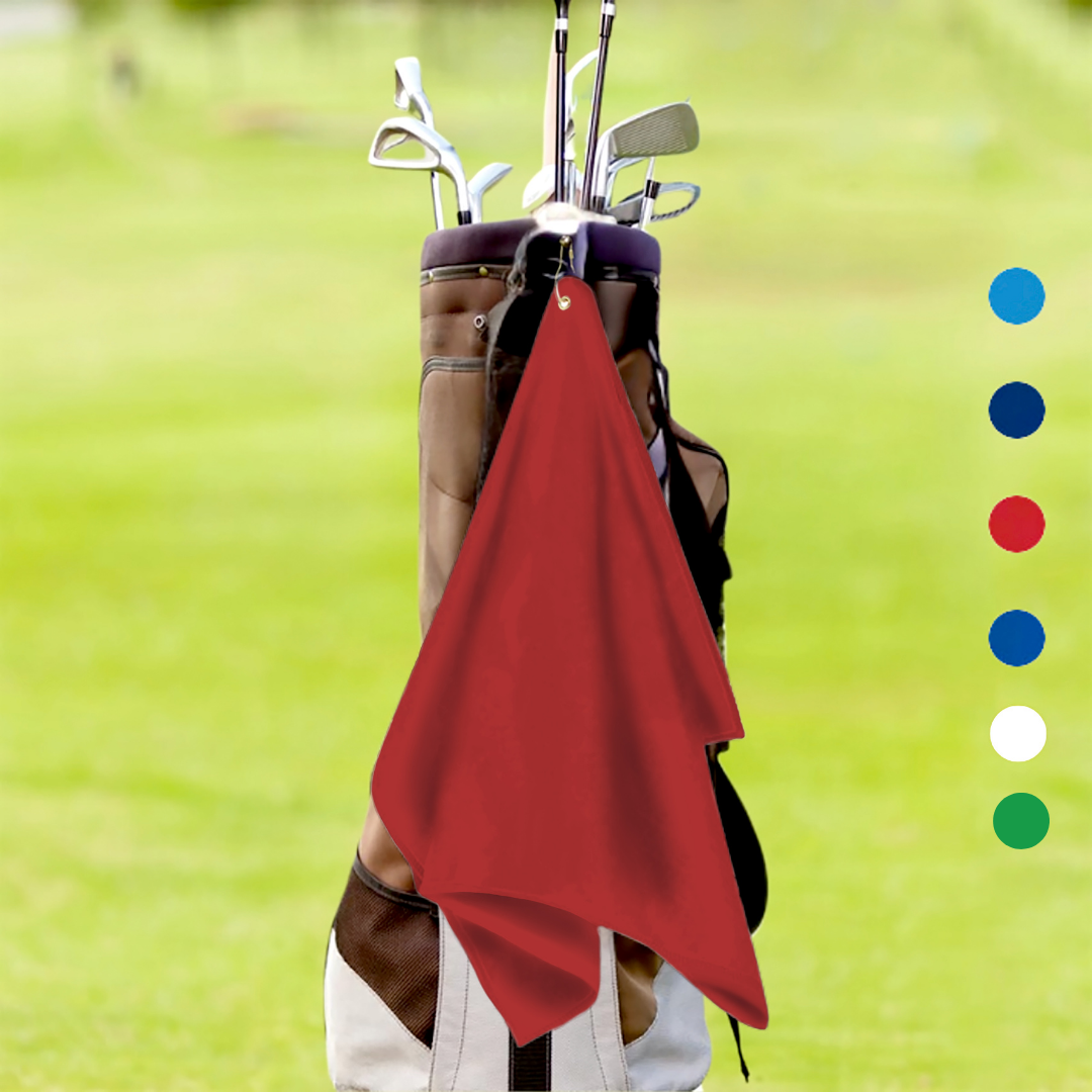 Large Terry Velour Golf Towel: Center Grommet & Hook