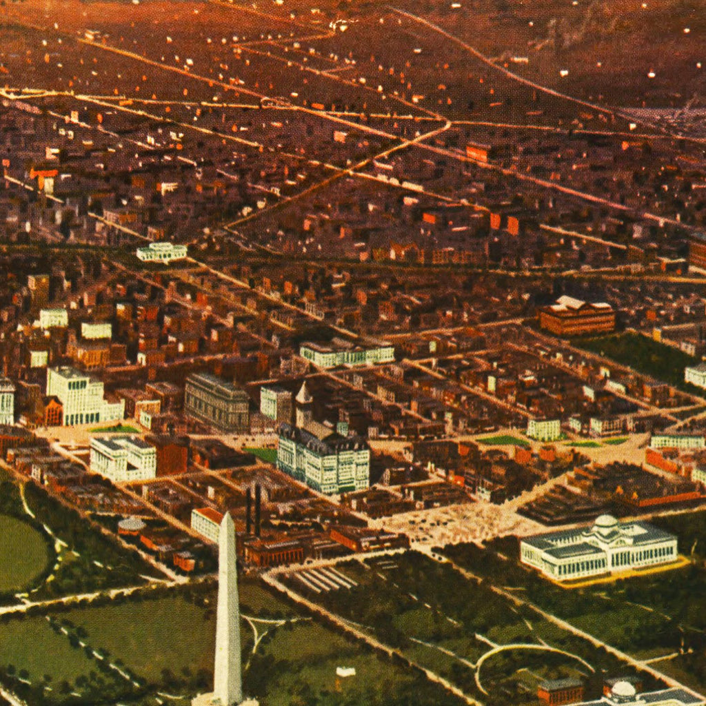Vintage Map of Washington, D.C., Washington DC 1916