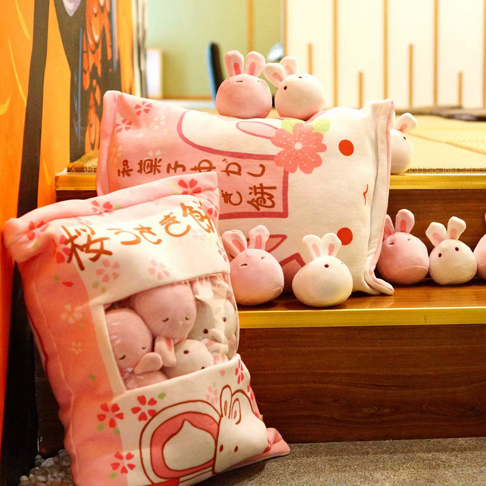 Snack Bag Plush Pillow – Soft Stuffed Toy with 8 Mini Plush Snacks