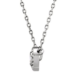Platinum 1/10 CTW Diamond Beaded Slide 16" Necklace