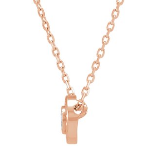 14K Rose Gold 1/10 CTW Natural Diamond Slide 16" Necklace