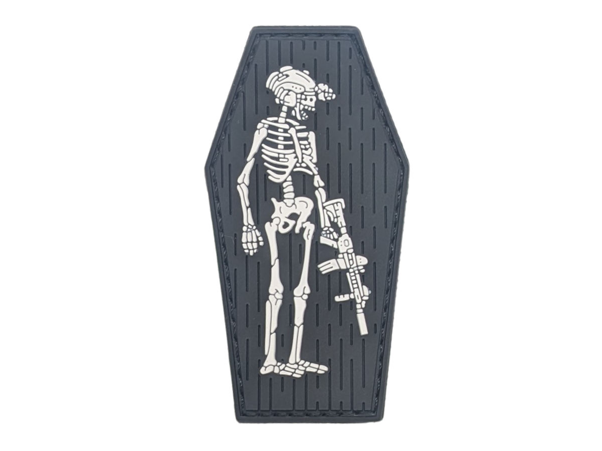 Tactical Skeleton in Coffin PVC Patch