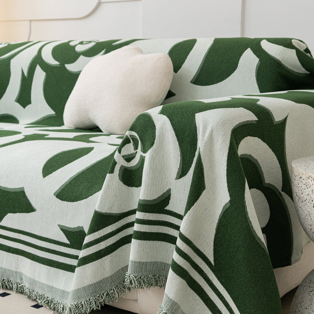 Chenille Sofa Cover Blanket, Couch Cover Blanket Throws for Couches Living Room Furniture Throw Covers