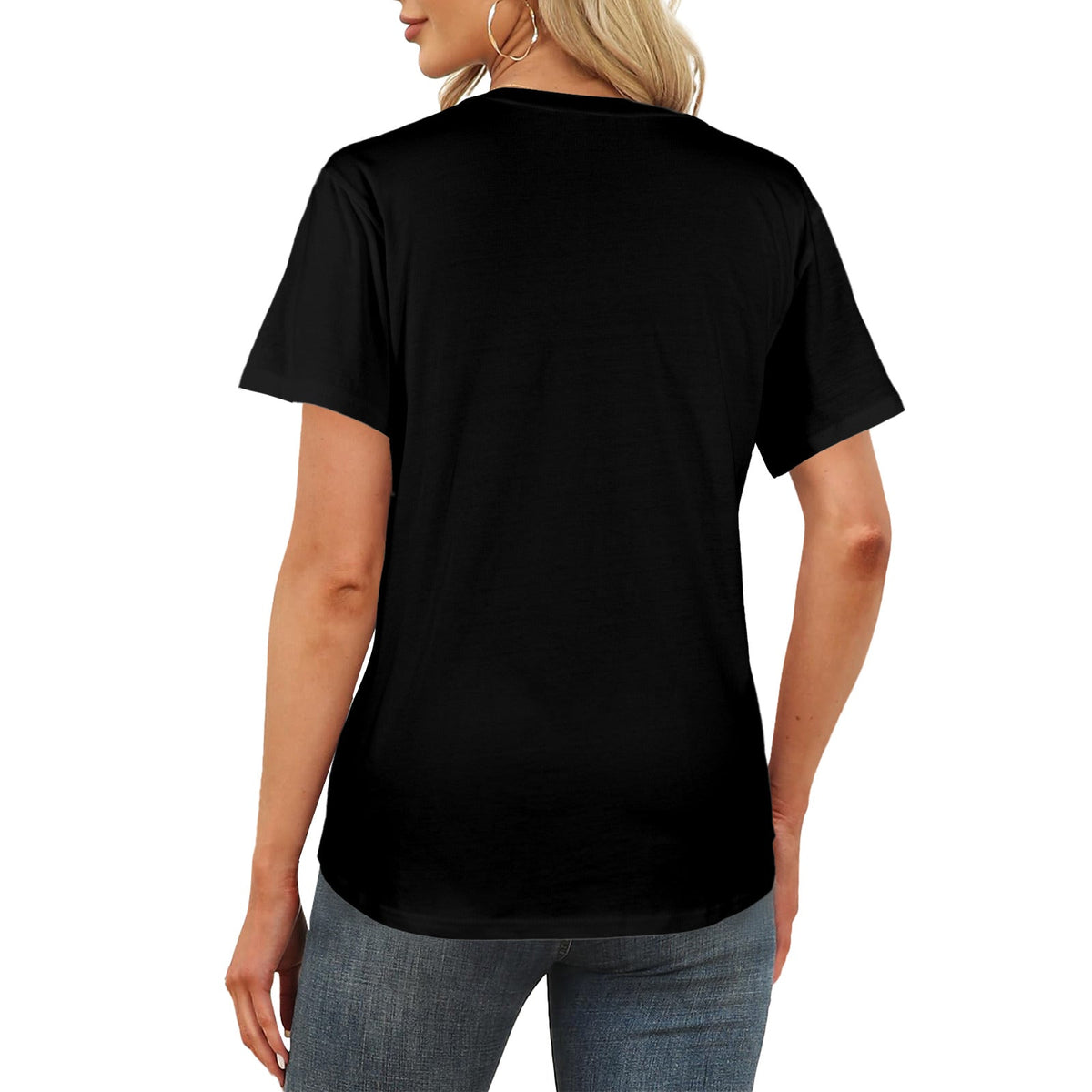 Pink Merry Christmas Llama Design Women's T-Shirt (Made in USA)