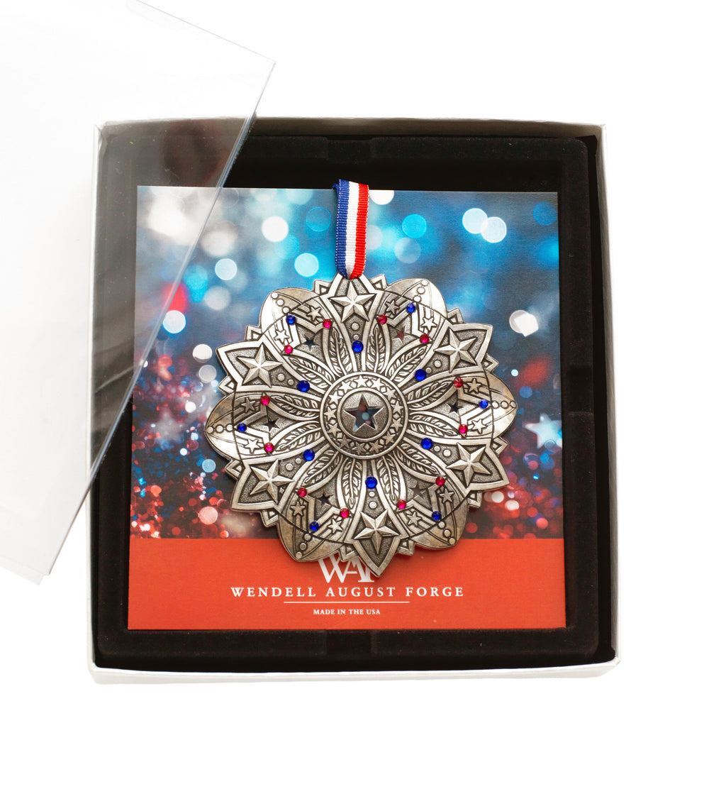Snow Crystal 2026- Star Spangled Ornament (Aluminum)