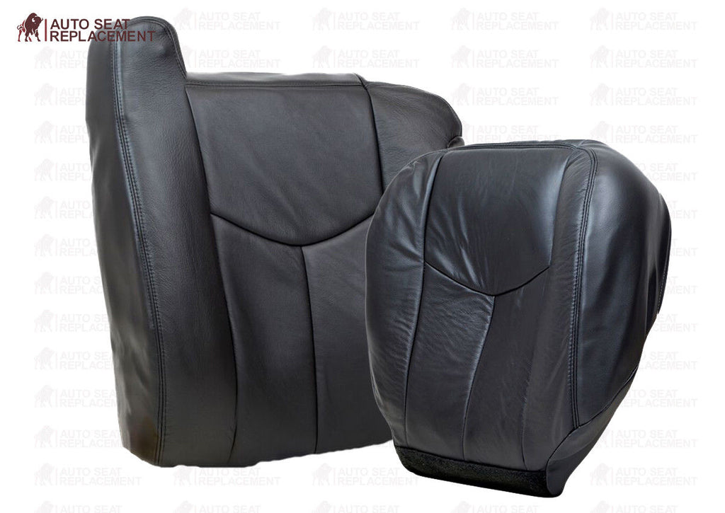 2003-2007 GMC Sierra Seat Cover in Dark Gray: Choose Leather or Vinyl