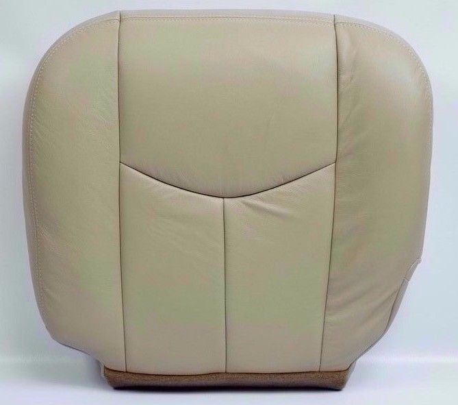 2003-2006 GMC Yukon Leather or Vinyl Seat Cover: Driver & Passenger, Bottom/Top/Lean Back, Tan
