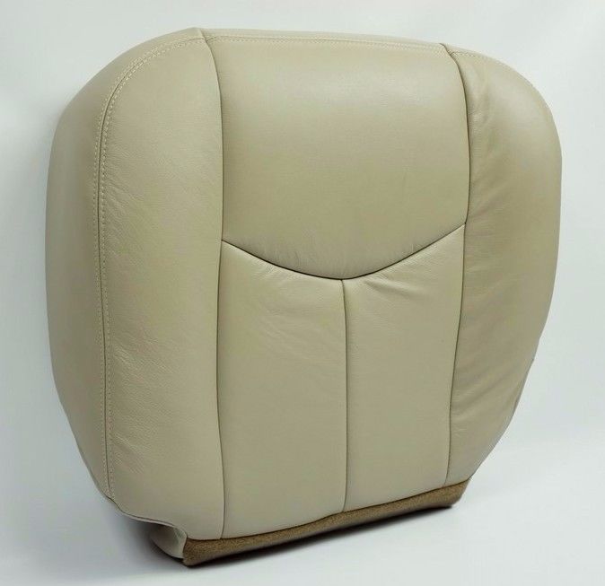 2003-2006 GMC Yukon Leather or Vinyl Seat Cover: Driver & Passenger, Bottom/Top/Lean Back, Tan