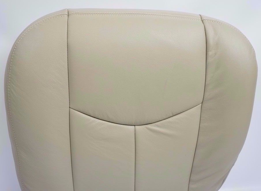 2003-2006 GMC Yukon Leather or Vinyl Seat Cover: Driver & Passenger, Bottom/Top/Lean Back, Tan