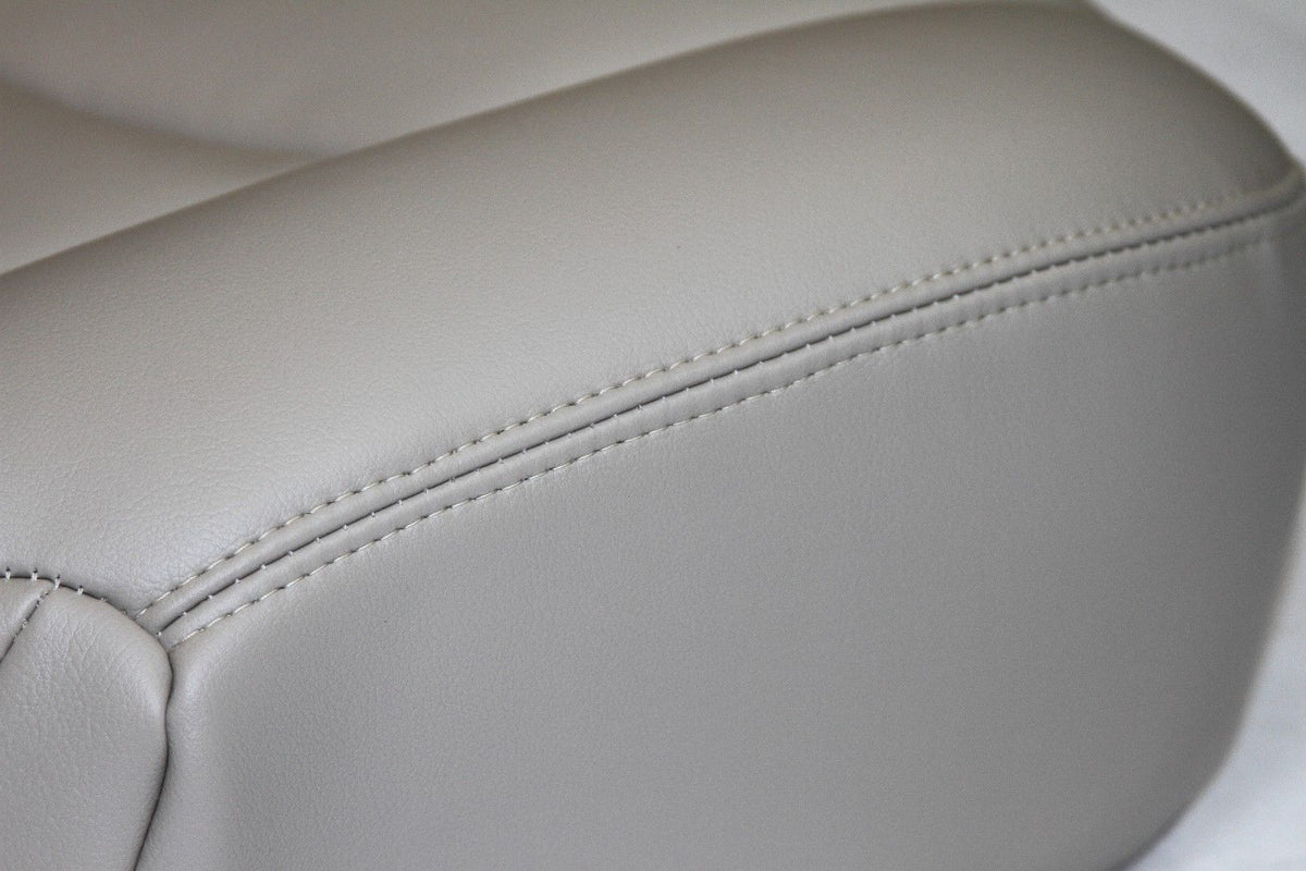 2003-2006 GMC Yukon Leather or Vinyl Seat Cover: Driver & Passenger, Bottom/Top/Lean Back, Tan