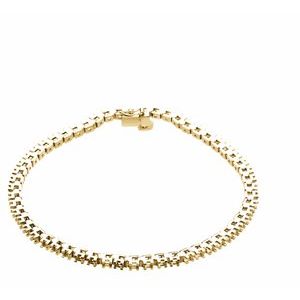 14K Yellow Gold 2.2 mm Round Line 7 1/4" Bracelet Mounting