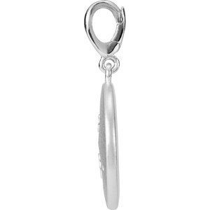 14K White Gold Accented Numeral 8 Charm/Pendant Mounting – image 3