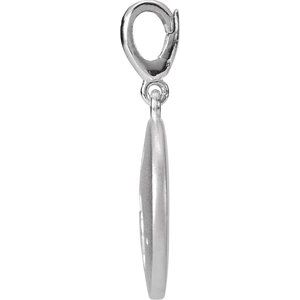 14K White Gold Accented Numeral 6 Charm/Pendant Mounting – image 3