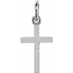 14K White Gold Posh Mommy® Cross Charm/Pendant