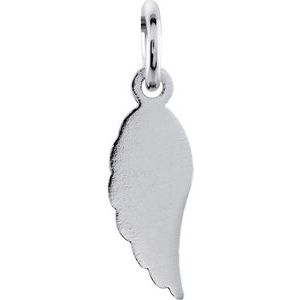 14K White Gold Posh Mommy® Angel Wing Charm/Pendant – image 3