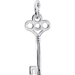 Sterling Silver Posh Mommy® Key Charm/Pendant – image 3