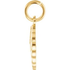 14K Yellow Gold Posh Mommy® Angel Wing Charm/Pendant – image 2