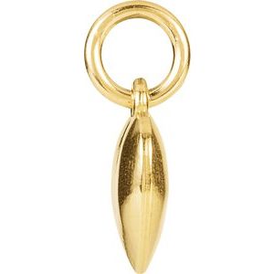 14K Yellow Gold Posh Mommy® Puffed Heart Charm/Pendant – image 2