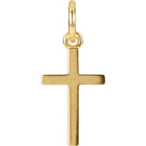 14K Yellow Gold Posh Mommy® Cross Charm/Pendant