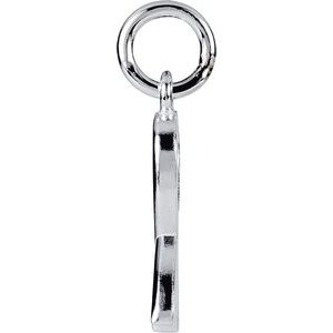 14K White Gold Posh Mommy® Breast Cancer Awareness Charm/Pendant – image 2
