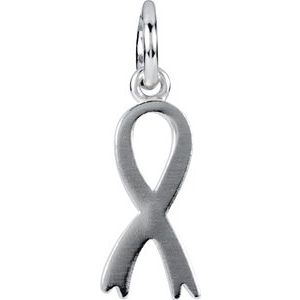 Sterling Silver Posh Mommy® Breast Cancer Awareness Charm/Pendant
