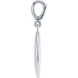 Sterling Silver 1 mm Round Accented Initial A Charm/Pendant Mounting – image 3