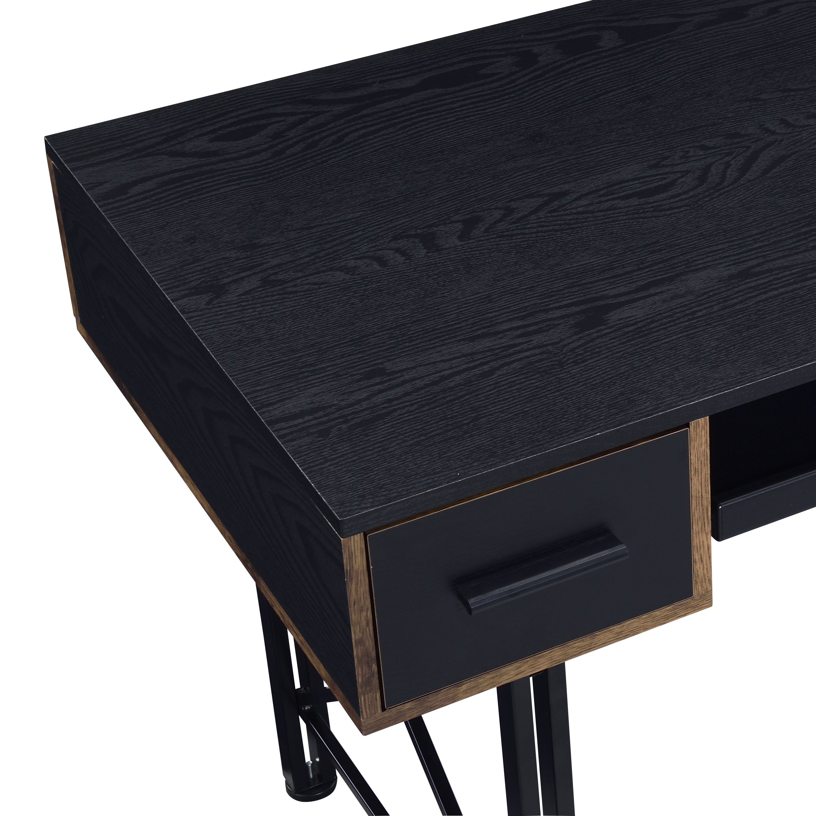Settea Black Finish Computer Desk