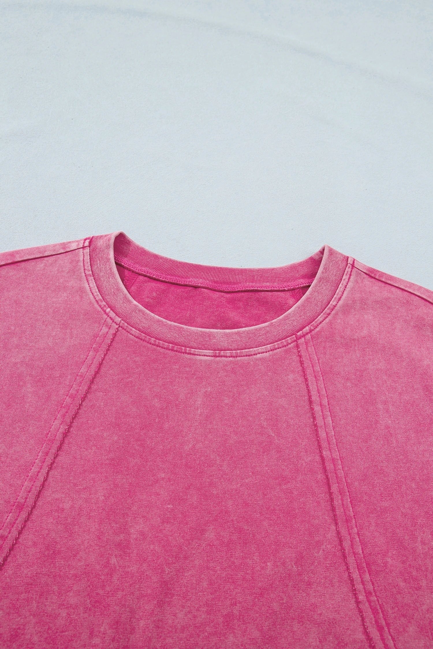 Mineral Wash Raw Seam Lace Cap Sleeve Top