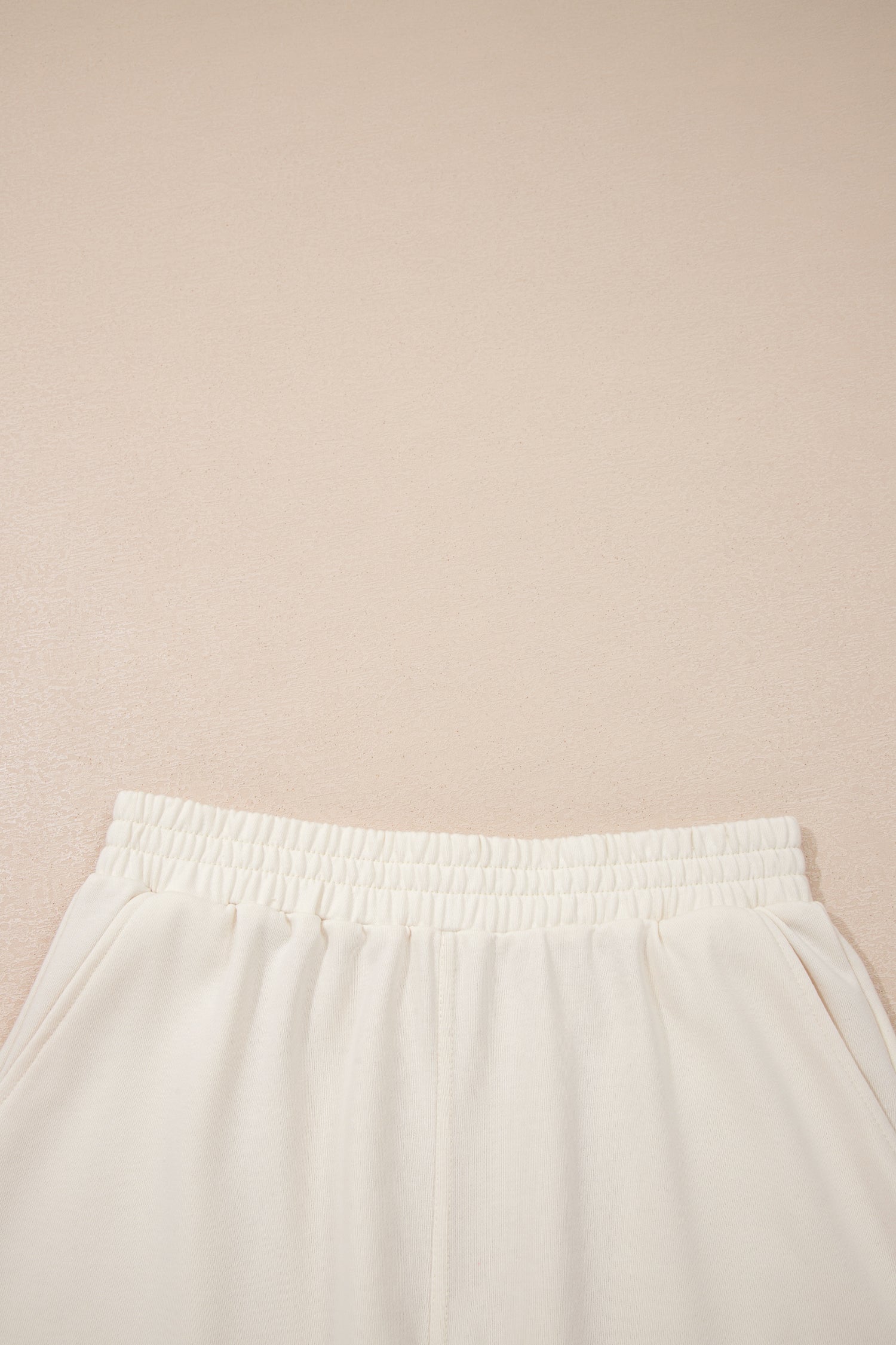 Solid Textured Raw Edge Top and Short Set