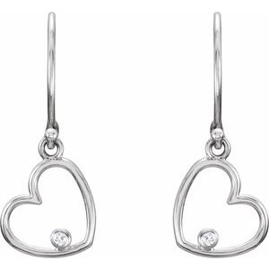 14K Yellow Gold 1.5 mm Round Left Heart Earring Mounting – image 2