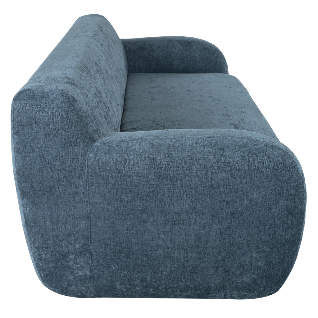 U_Style 81.5' Minimalist Compression Sofa, Curved Design, 3-Seater Casual Sofa for Living Rooms, Bedrooms, and Apartments