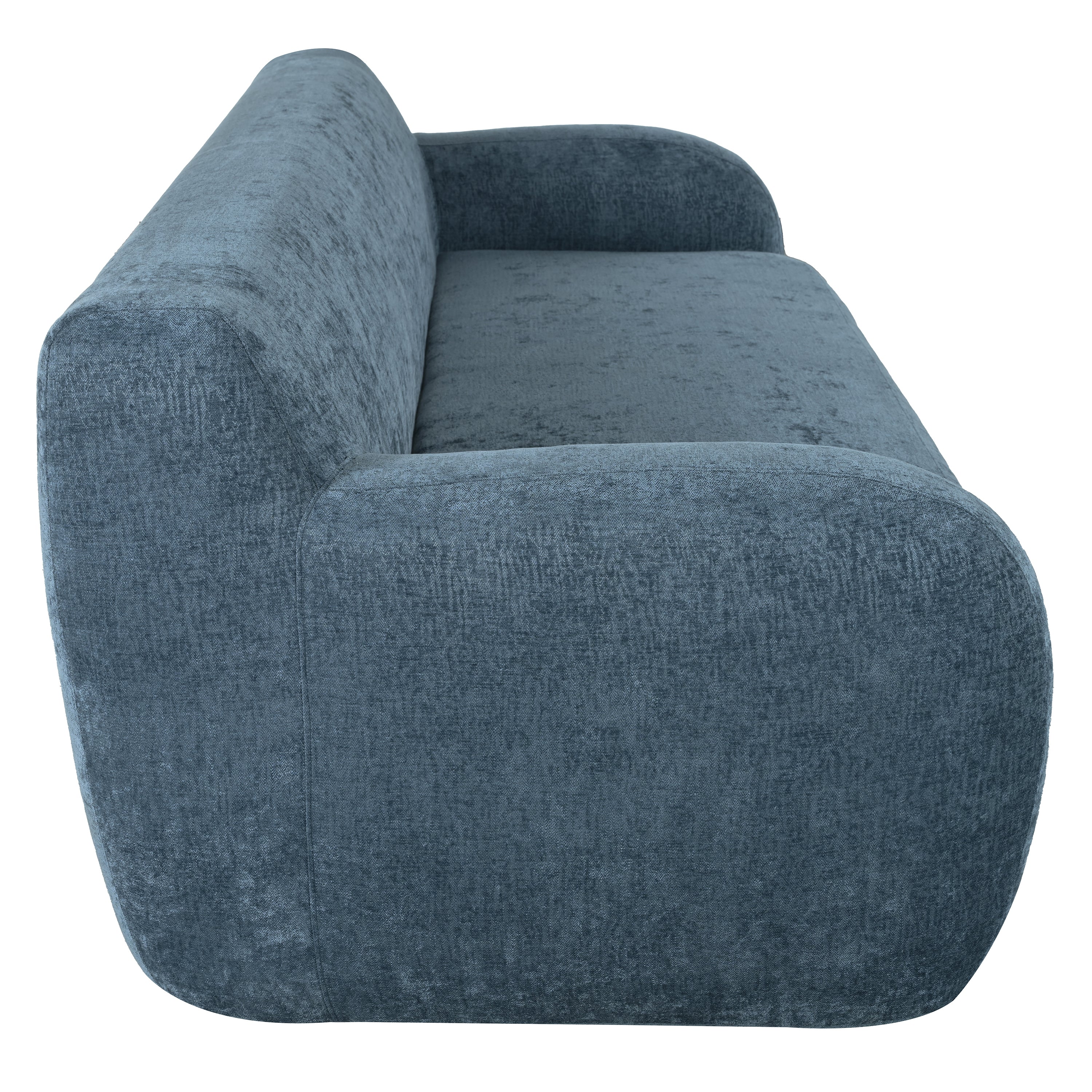U_Style 81.5' Minimalist Compression Sofa, Curved Design, 3-Seater Casual Sofa for Living Rooms, Bedrooms, and Apartments