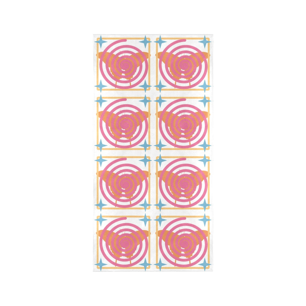 Peach Whirly Twirls Beach Towel - 30"x 60" (Made in USA)