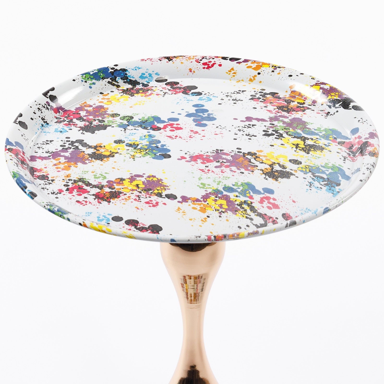 Mermaid Tail End Coffee Table Round Side Table, Modern Metal Pedestal Table, Minimalist Accent Table for Small Spaces, Drink Martini Table Decoration for Living Room
