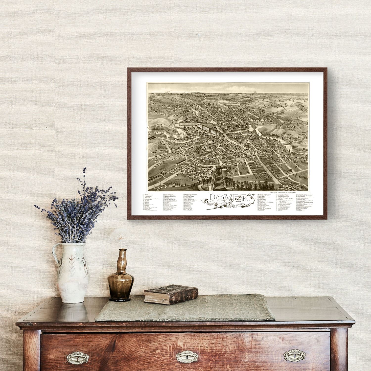 Vintage Map of Dover, New Hampshire 1888
