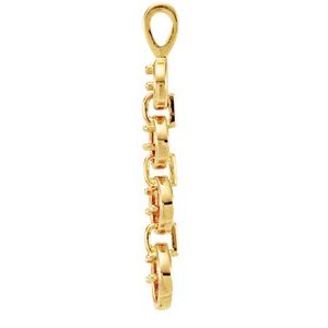 18K Yellow Gold 1/4 CTW Natural Diamond Journey Graduated Circle Pendant
