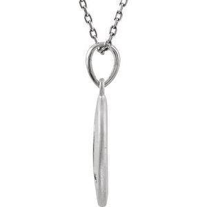 Sterling Silver .005 CT Natural Diamond Numeral 0 18" Necklace