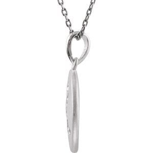 Sterling Silver .005 CT Natural Diamond Numeral 8 18" Necklace