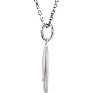 Sterling Silver .005 CT Natural Diamond Numeral 5 18" Necklace
