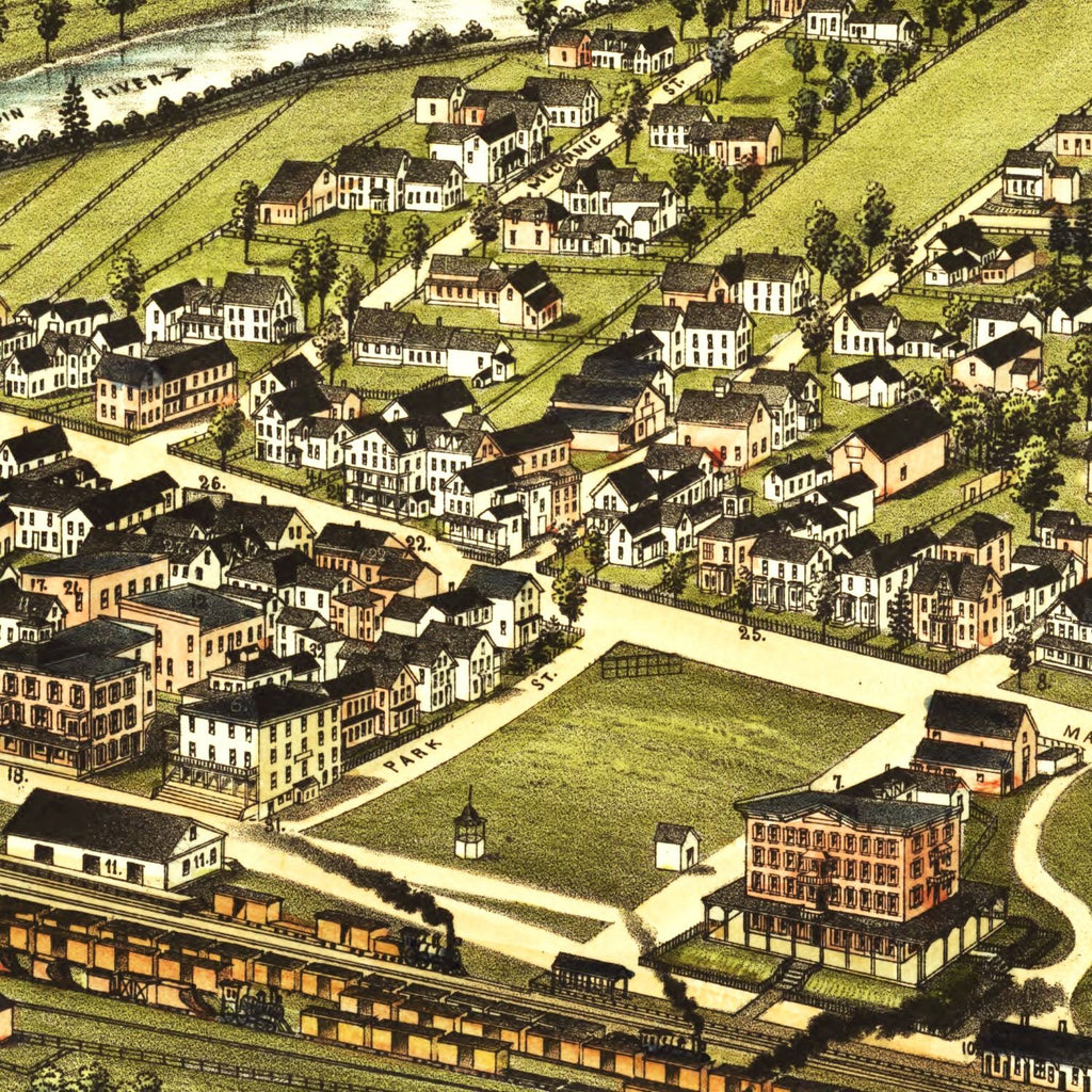 Vintage Map of Gorham, New Hampshire 1888