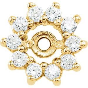 14K Yellow Gold Earring Jacket Mounting