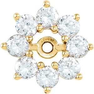 14K Yellow Gold 3/4 CTW Lab-Grown Diamond Earring Jackets
