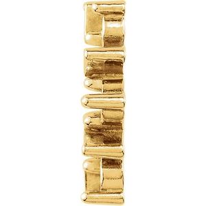 18K Yellow Gold 6 mm ID Earring Jacket Mounting – image 2
