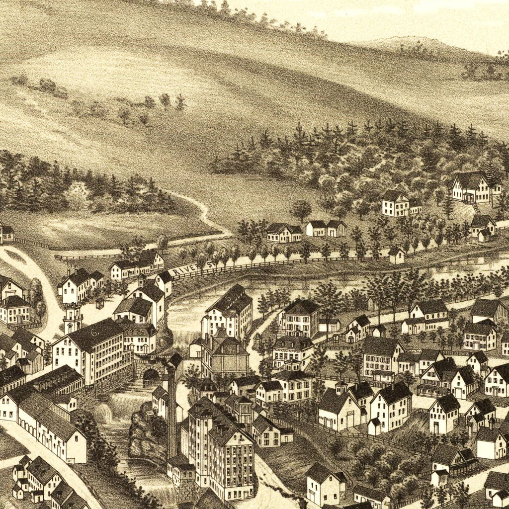 Vintage Map of Greenville, New Hampshire 1886